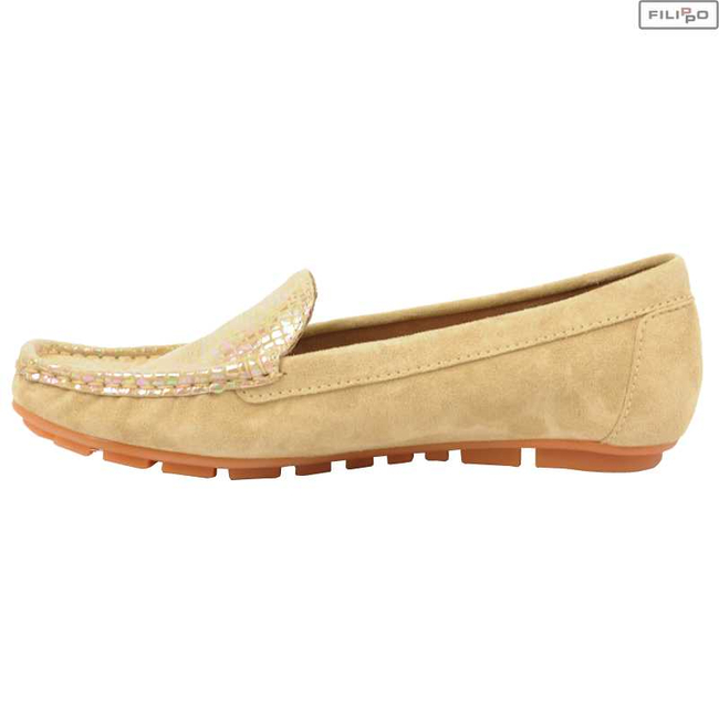 Moccasins NESSI 62605 beige+beige cg 8022836