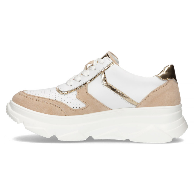 Leather Sneakers Filippo DP4579/23 WH BE white beige