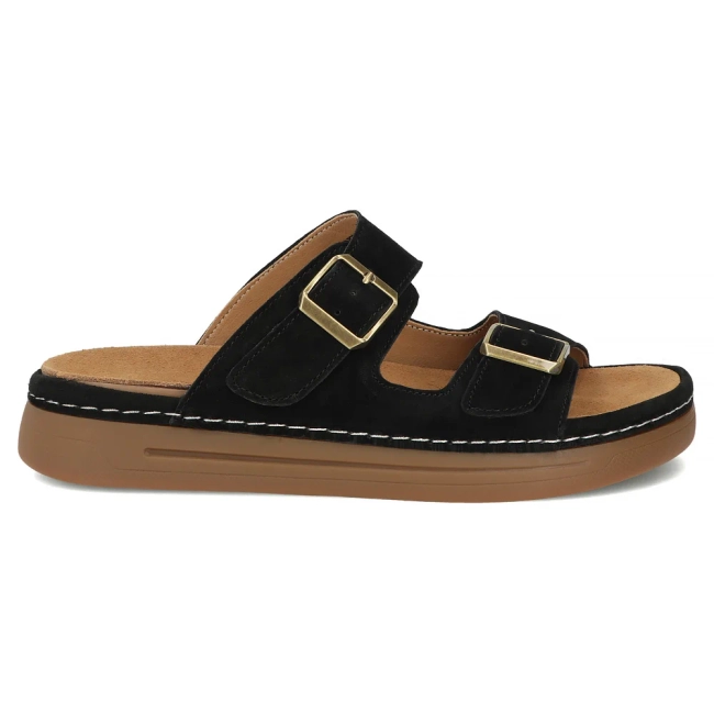 Leather flip-flops Filippo DK7802/26 BK black