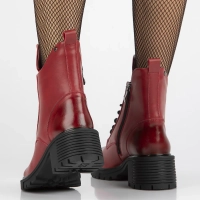 Leather ankle boots Filippo DBT6501/24 RD red