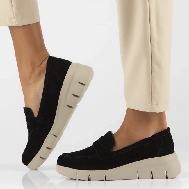 Leather shoes Filippo DP6248/24 BK BE black