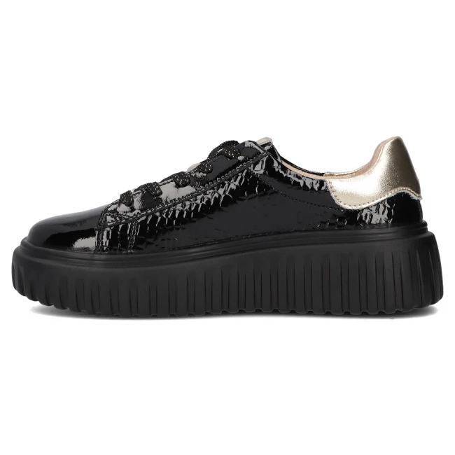 Leather sneakers Filippo DP7001/25 BK L black