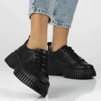 Skórzane sneakersy Filippo DP6779/25 BK czarne