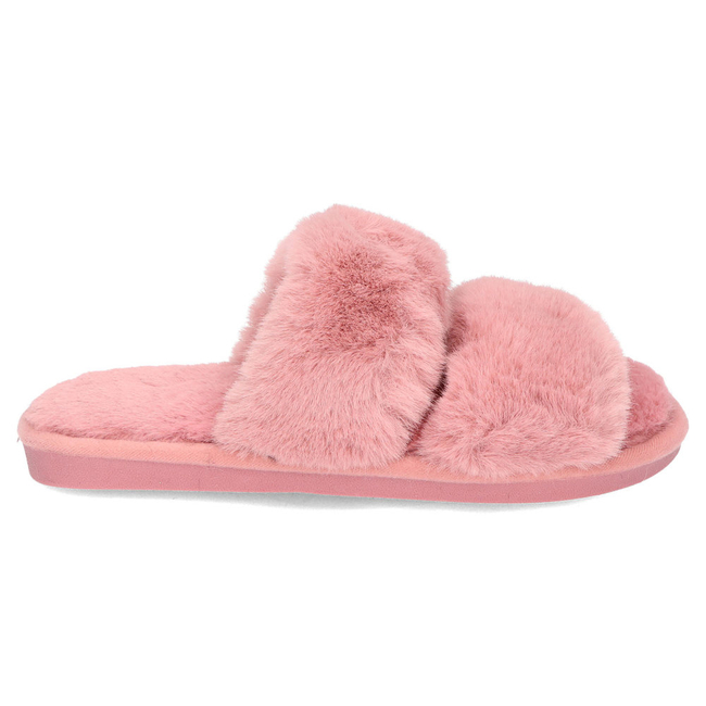 Pink fur slippers YL-60