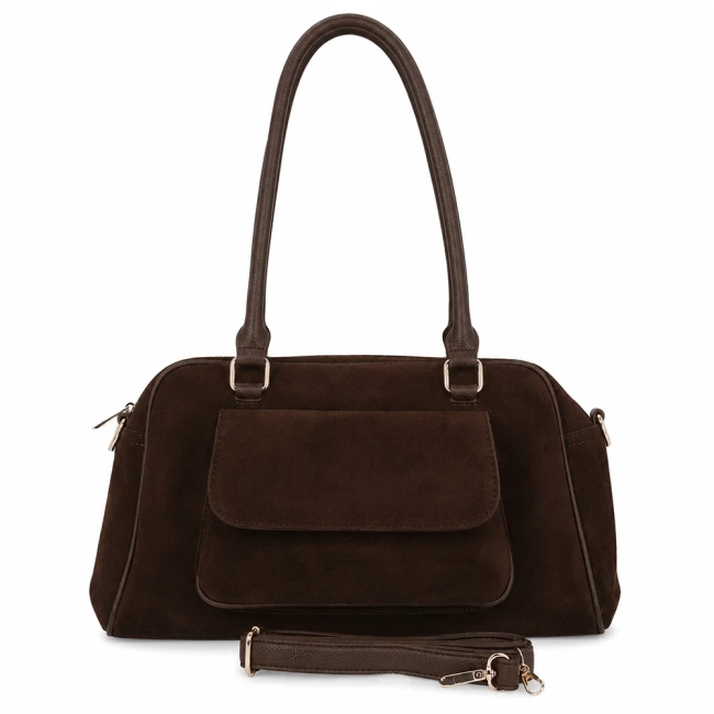 Dark brown handbag Ines