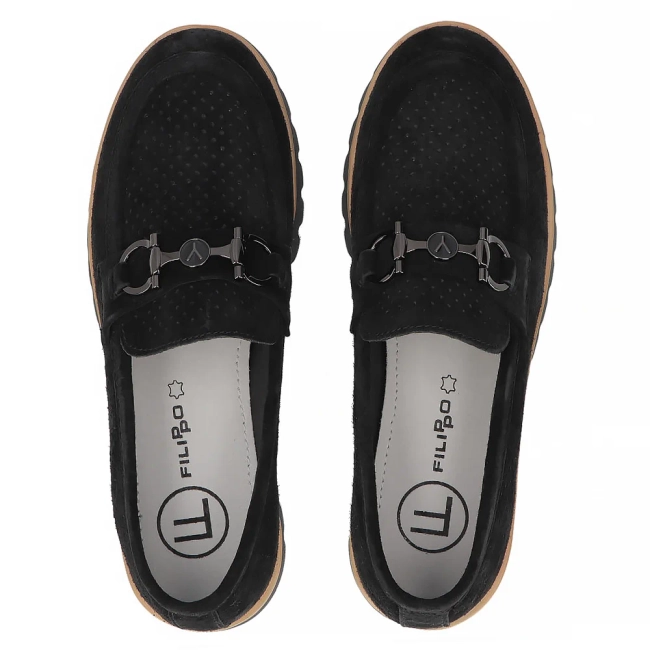 Leather shoes Filippo DP6851/25 BK black