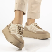 Leather sneakers Filippo DP7111/25 BE Beige