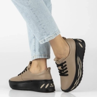 Skórzane sneakersy Filippo DP8006/26 TP taupe