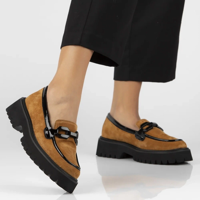 Leather shoes Filippo DP6486/24 BR brown