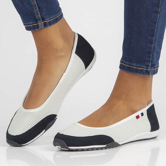 Leather shoes Filippo DP142/22 WH NV white-navy