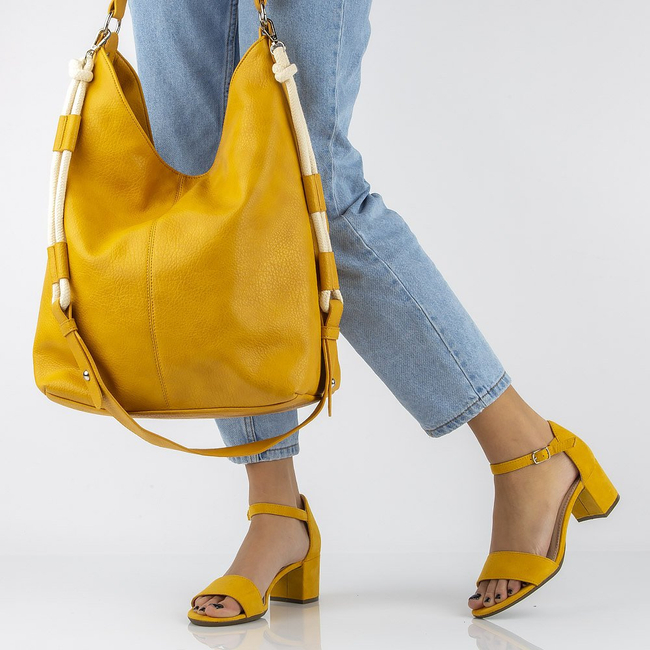 Bag Filippo TD0157/21 YL yellow bag with decorative cord