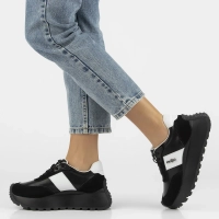 Leather sneakers Filippo DP6785/25 BK BK black