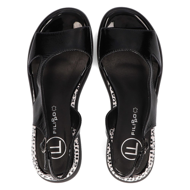 Wedge sandals Filippo DS2315/21 BK black