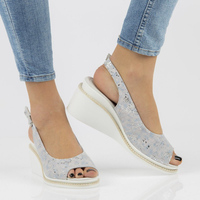 Leather sandals Filippo DS2150/21 SI silver