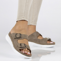 Leather Slippers Filippo DK3516/22 BR brown