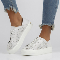 Leather shoes FILIPPO DP3529/22 WH białe