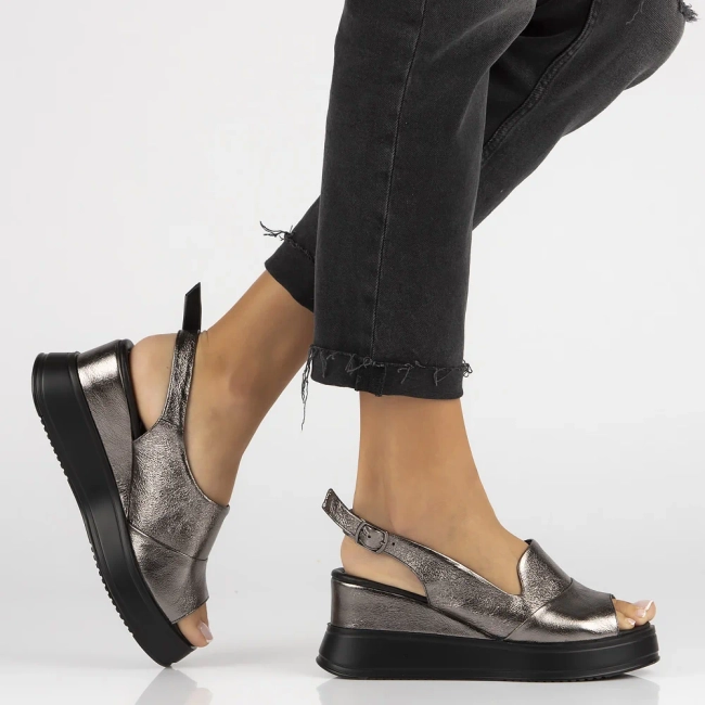 Leather sandals Artiker 54C0402 silver