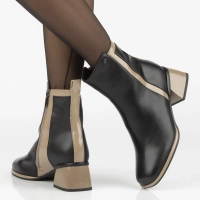 Leather ankle boots Filippo DBT7350/25 BK BE black