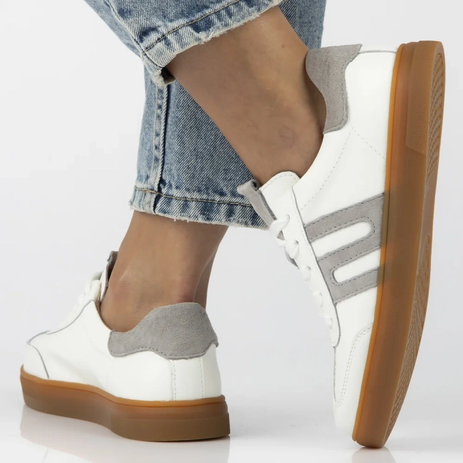 Leather sneakers Filippo DP6742/25 WH white