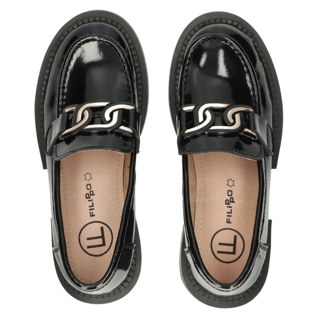 Leather shoes Filippo DP4920/23 BK L black