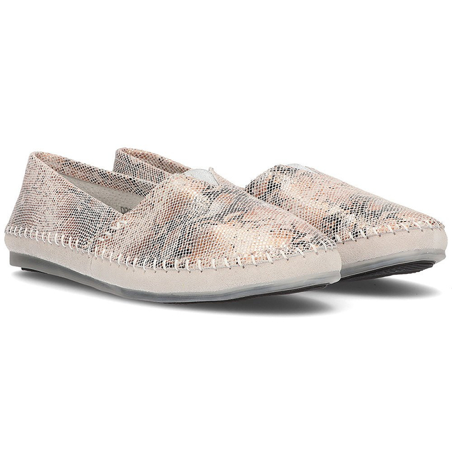 Skórzane półbuty Filippo DP031/21 GR szare