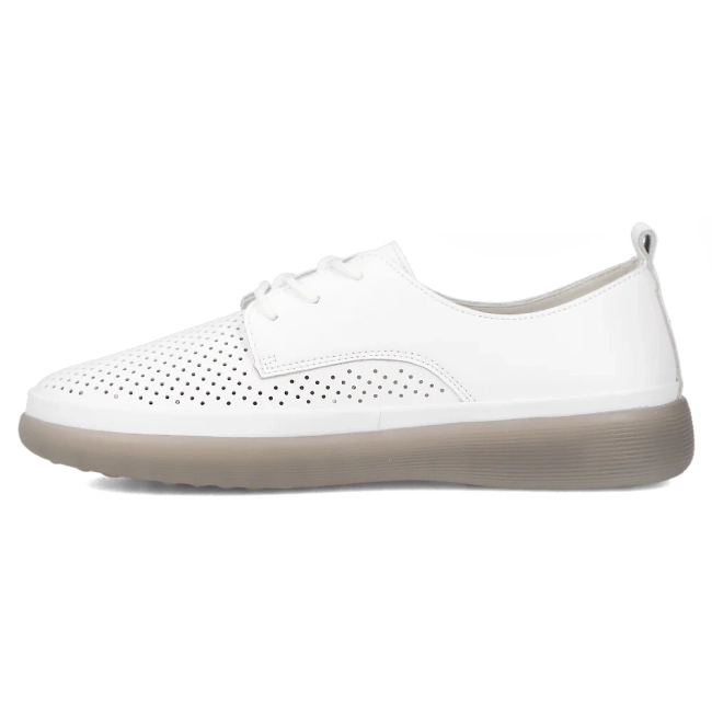 Skórzane półbuty Filippo DP6788/25 WH białe