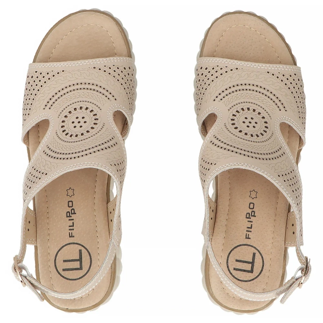 Leather sandals Filippo DS6819/26 BE beige