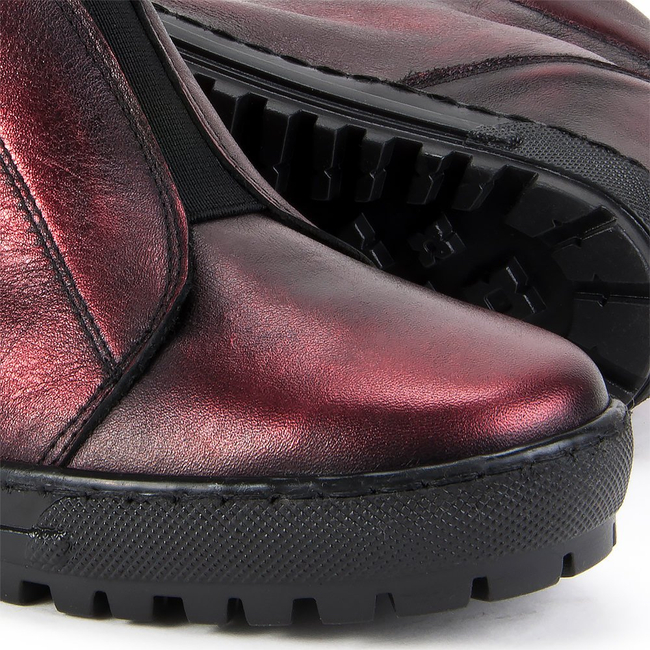 Boots EKSBUT 66-4318-F95-1G Burgundy/Black