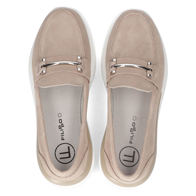 Leather shoes Filippo DP3530422 BE beige
