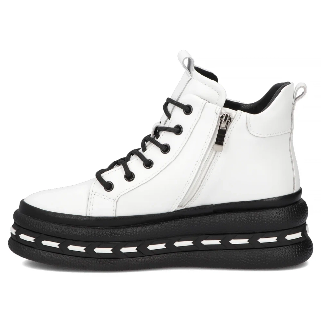 Leather ankle boots Filippo DBT7120/25 WH white