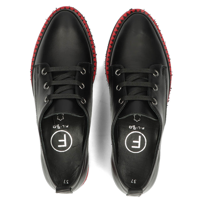 Leather shoes Filippo DP3917/22 BK black
