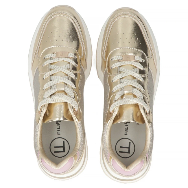 Leather sneakers Filippo DP6724/25 GO gold