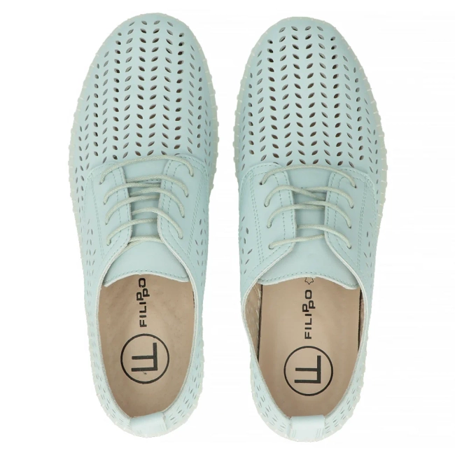 Leather shoes Filippo DP6064/24 BL blue