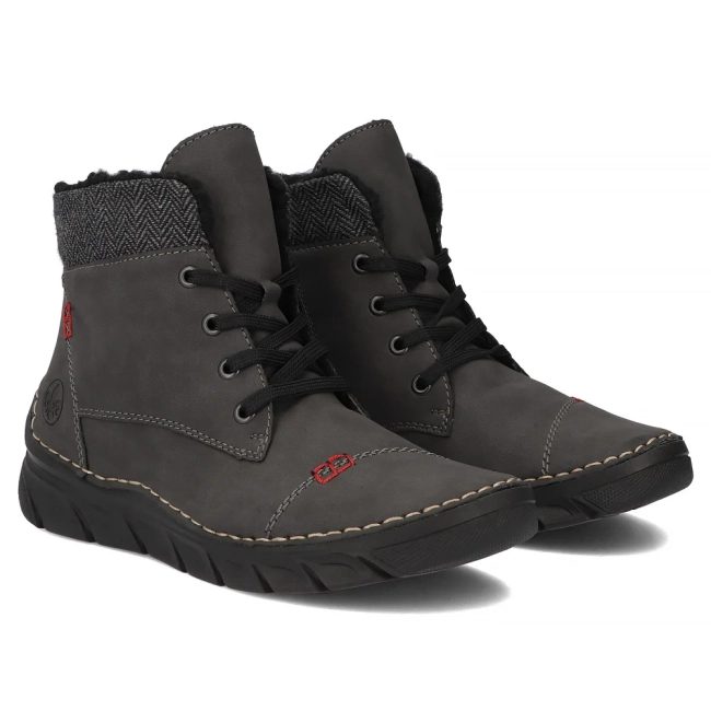 Botki Rieker 55031-45 szare