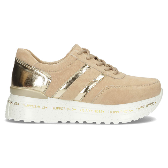 Leather Sneakers Filippo DP3689/22 BE beige