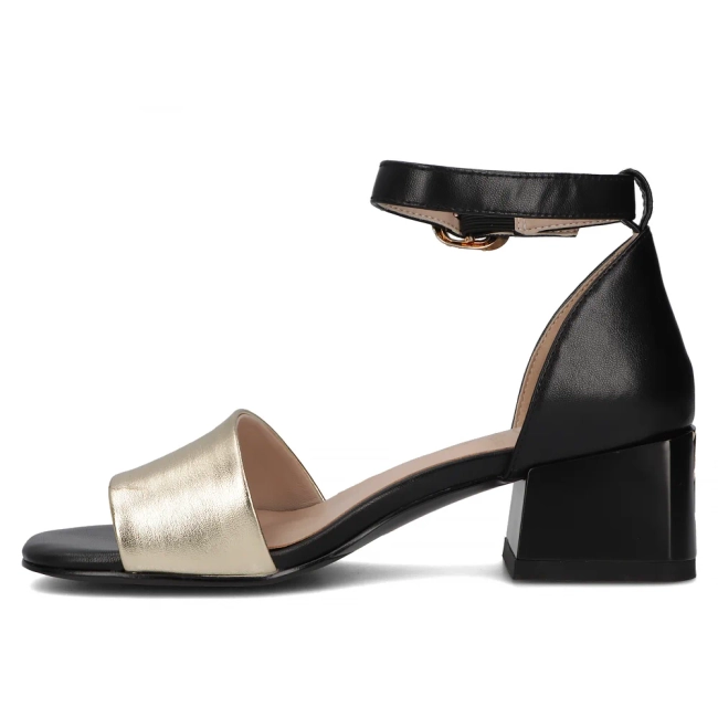 Leather sandals Filippo DS6171/24 BK GO black