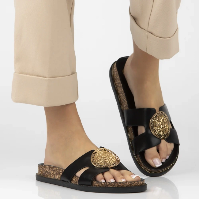 Klapki Filippo DK6972/25 BK czarne