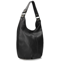 Skórzana torebka Toscanio Shopper F118 czarna