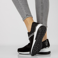 Leather sneakers Filippo DP1388/21 BK black