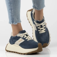 Leather sneakers Filippo DP6785/25 BL blue