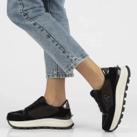 Leather sneakers Filippo DP7410/25 BK black