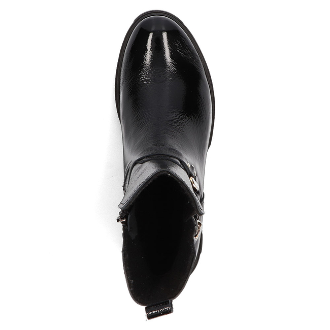 Skórzane botki Filippo 129 czarne