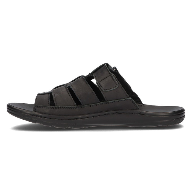 Leather slippers for men Filippo MK2303/21 BK black