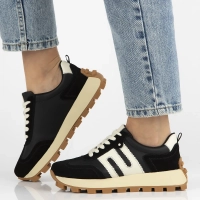 Skórzane sneakersy Filippo DP6743/25 BK czarne