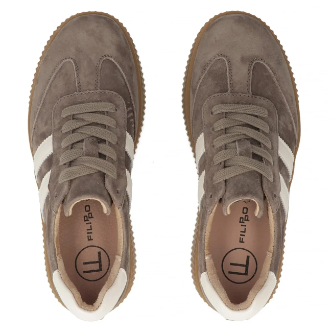 Leather sneakers Filippo DP6776/26 TP Taupe