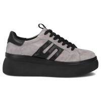 Leather sneakers Filippo DP7175/25 GR grey
