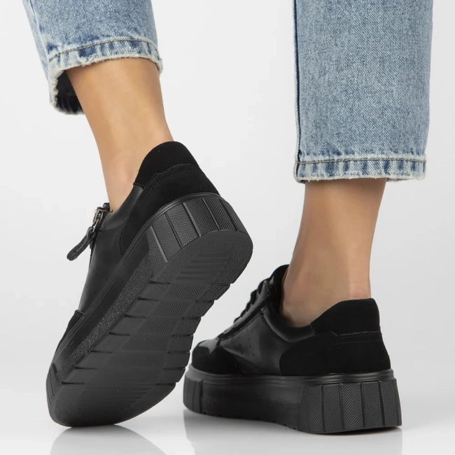 Leather shoes Filippo DP6456/24 BK black