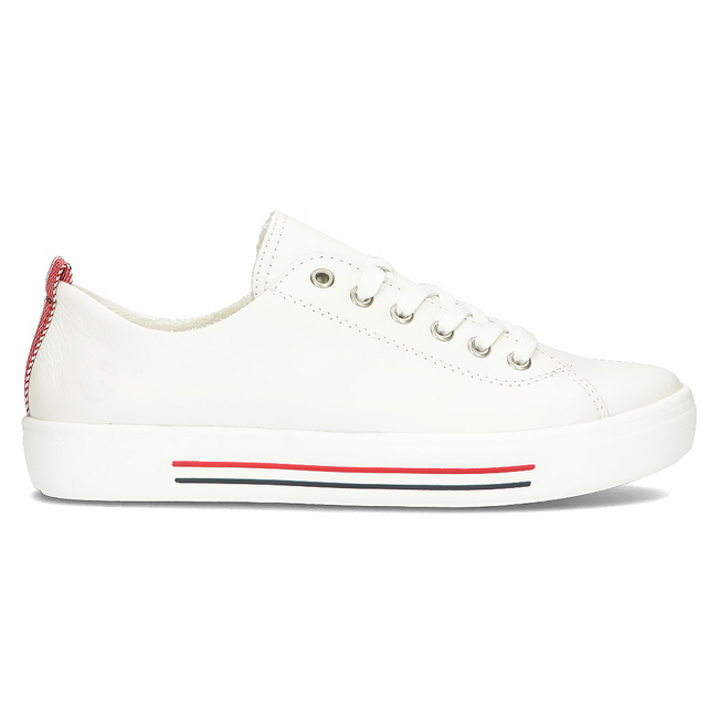 Skórzane trampki Remonte D0900-80 białe