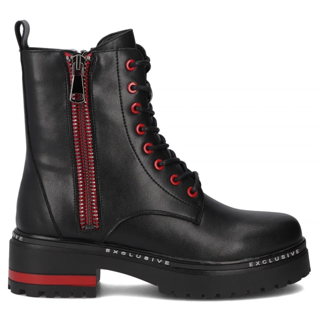 Skórzane botki Filippo DBT6601/26 BK czarne