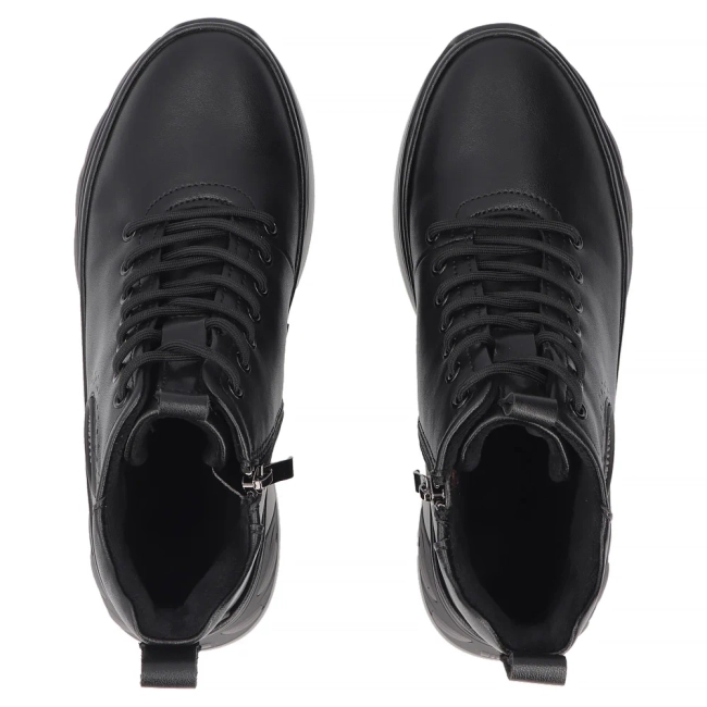 Leather platform ankle boots Filippo DBT8003/26 BK black